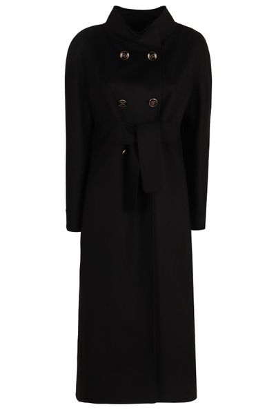 Valentino Double-Breasted High Neck Coat