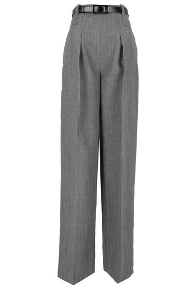 Elisabetta Franchi Belted Pleated Tailored Trousers