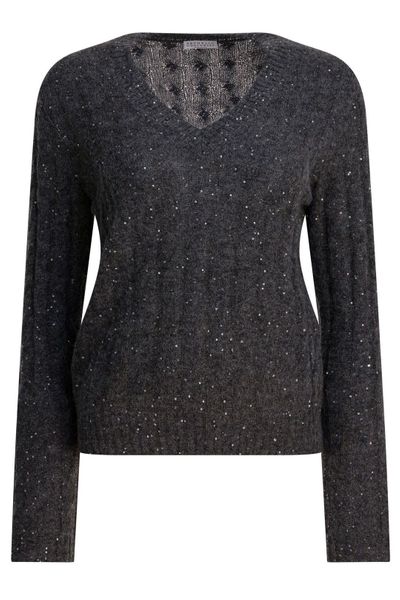 Brunello Cucinelli V-Neck Knitted Sweater