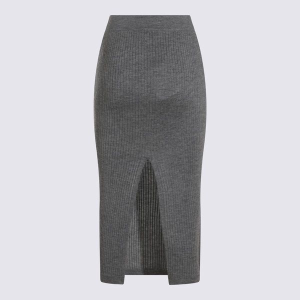 Malo Ribbed Slit Knitted Skirt