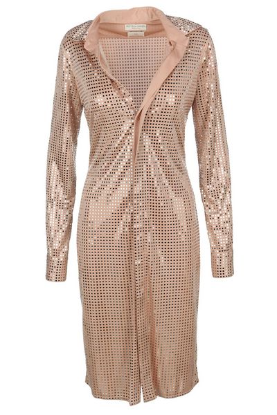 Bottega Veneta Embellished Mosaic Shirt Dress
