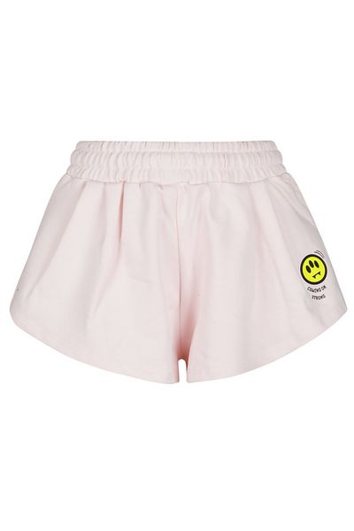 Barrow Logo Printed Pleated Shorts
