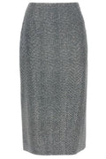 Ermanno Scervino Herringbone Patterned Midi Skirt