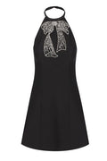 Valentino Bow Embellished Halterneck Dress