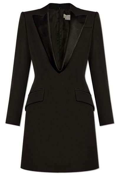 Alexander McQueen Long-Sleeved Lapel Dress