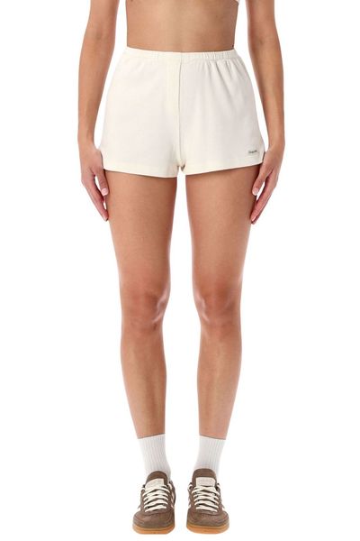 Sporty & Rich Ribbed Logo Shorts