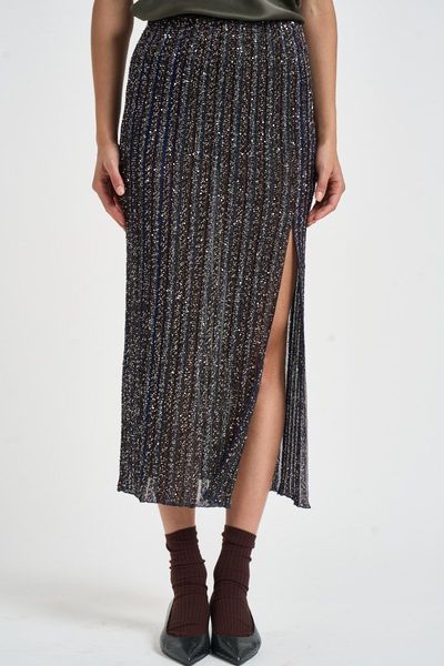 Missoni Metallic Ribbed Knitted Skirt