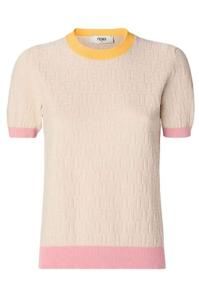 Fendi Logo Detailed Short-Sleeved Jumper