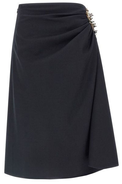 Dries Van Noten Sovora Asymmetric Midi Skirt