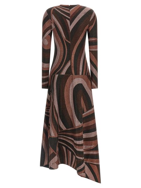 PUCCI Iride Asymmetric Midi Dress