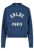Chloé Logo Printed Mock-Neck Sweatshirt