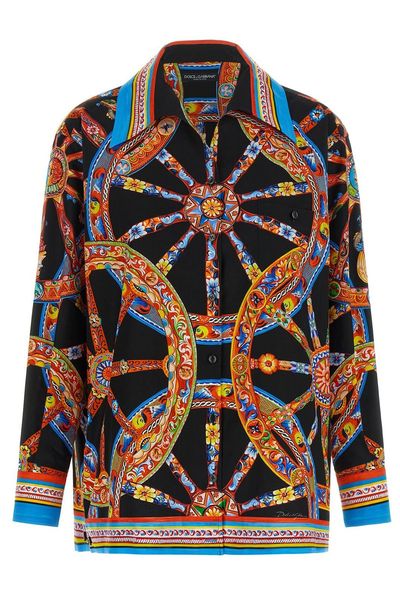 Dolce & Gabbana Carretto-Printed Poplin Hawaii Shirt