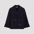 Peserico Cropped Double-Breasted Coat