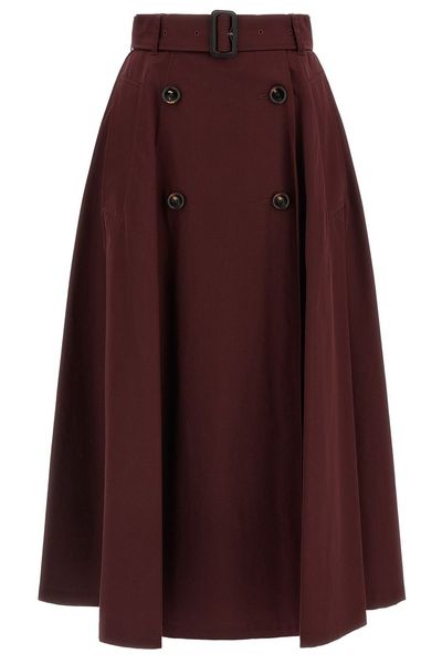 Burberry Trench-Style Belted Midi Skirt