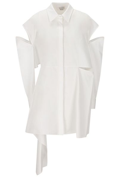 Alexander McQueen Cut-Out Detailed Shirt Dress