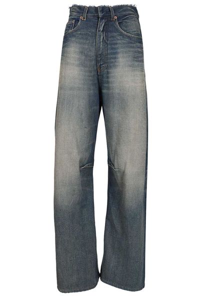 MM6 Maison Margiela Frayed Wide-Leg Jeans