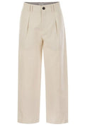 Brunello Cucinelli Front Pleat Straight-Leg Trousers