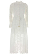 Zimmermann Aster Embroidered Midi Dress