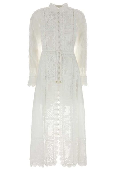 Zimmermann Aster Embroidered Midi Dress