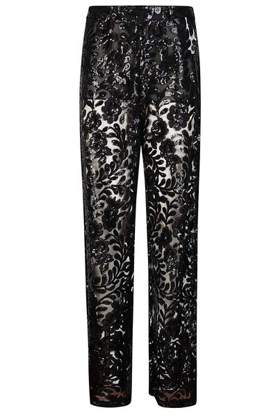 Golden Goose Deluxe Brand Floral Embroidered Sequinned Trousers