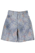 Isabel Marant Jeffry Printed Denim Shorts