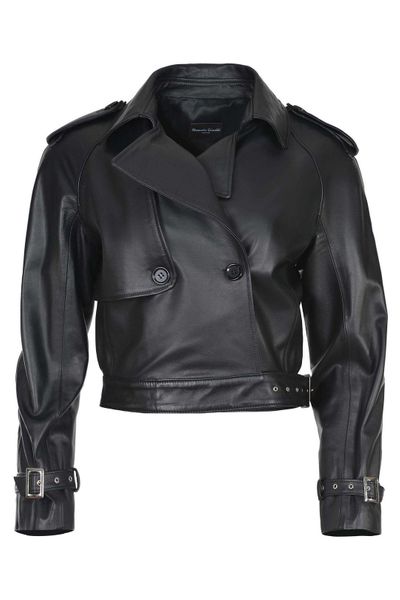 Alessandra Grimoldi Cropped Belted Jacket