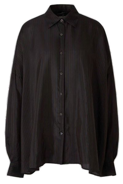 Dries Van Noten Cocoon Oversized Striped Shirt
