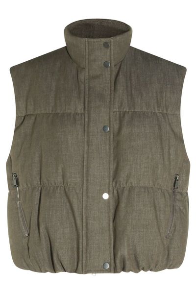 Brunello Cucinelli Denim-Effect Twill Down Vest