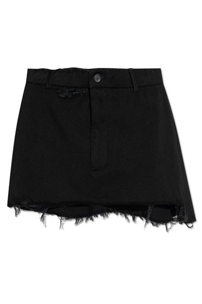 Balenciaga Distressed Mini Skirt