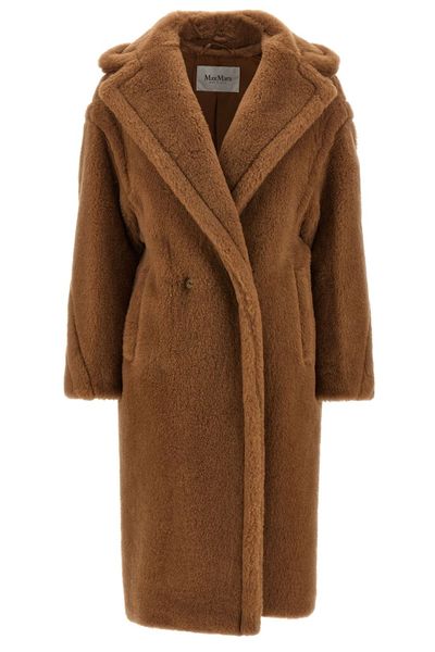 Max Mara Double-Breasted Teddy Long Coat
