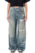 Amiri Bones Studded Distressed Jeans