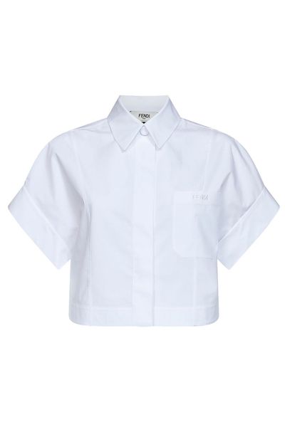 Fendi Cocoon Sleeves Cropped Shirt