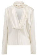 Saint Laurent Draped Crepe Blouse