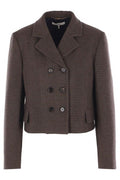 Chloé Double-Breasted Houndstooth Jacket