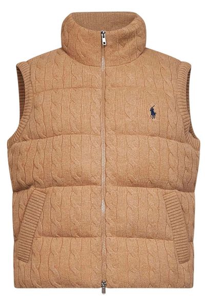 Polo Ralph Lauren Cable Zipped Quilted Padded Coat