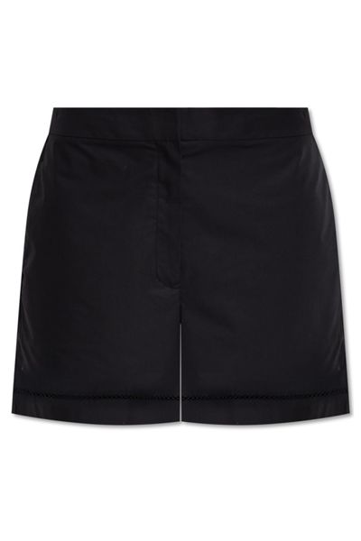 Theory City Poplin Eyelet Shorts