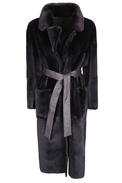 Desa 1972 Reversible Shearling Belted Coat