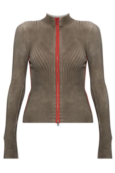 Diesel M Sarma Zip-Up Ribbed Cardigan