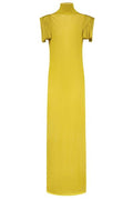 Alaïa Pleated-Sleeve Maxi Dress