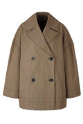 Totême Double Breasted Oversized Check Coat