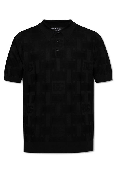 Dolce & Gabbana Logo Jacquard Polo Shirt
