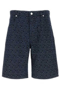 Fendi FF Jacquard Denim Shorts
