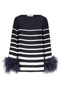 Valentino Striped Feather Detailed Top