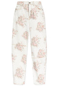 Ganni Floral Printed Stary Jeans