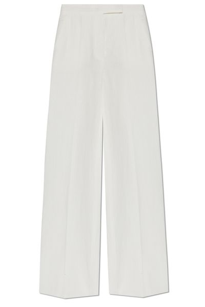 Max Mara Sequoia Pleat Detailed Wide Leg Trousers