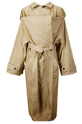 Quira Button Detailed Layered Long-Sleeed Coat