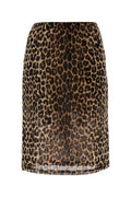 Saint Laurent Animla Printed Midi Skirt