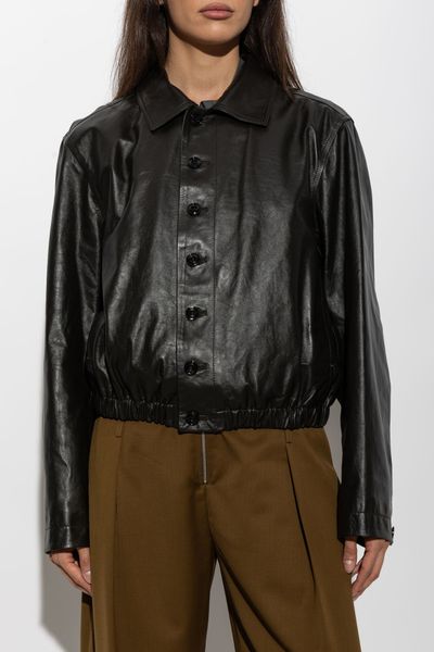 Lemaire Buttoned Leather Jacket