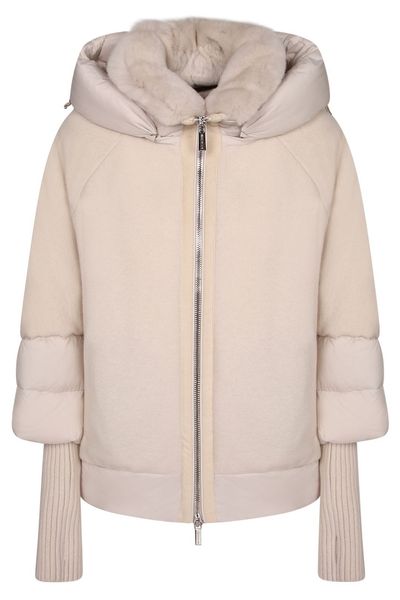 Moorer Fur-Trim Hood Padded Hooded Jacket
