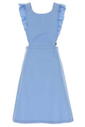 Miu Miu Ruffled Sleeveless Midi Dress